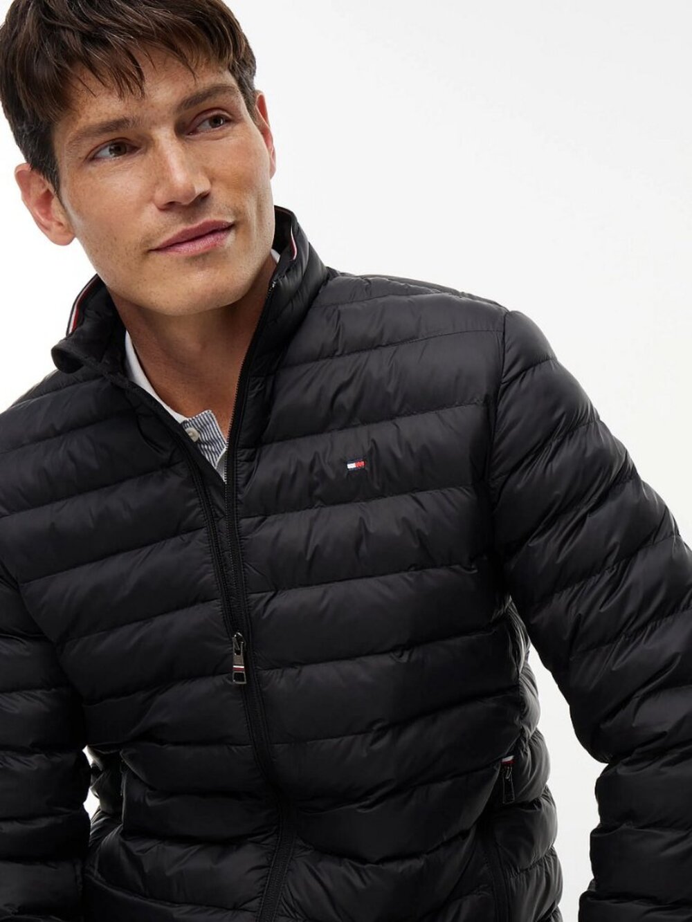 Tommy Hilfiger Men's Packable Puffer Jacket - Black - Size Small